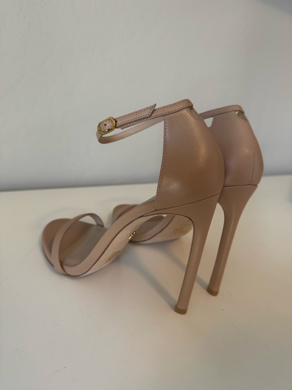 Stuart Weitzman Heels Beige Stiletto - Picture 4 of 6
